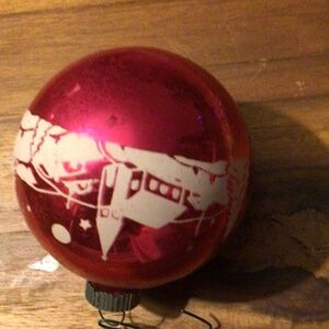 Shiny Brite Pink Stencilled Ornament